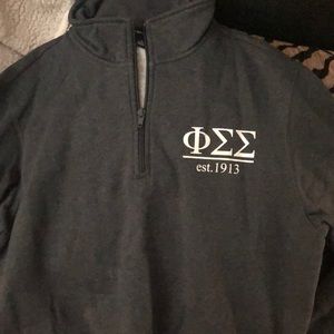 quarter zip phi sigma sigma hoodie